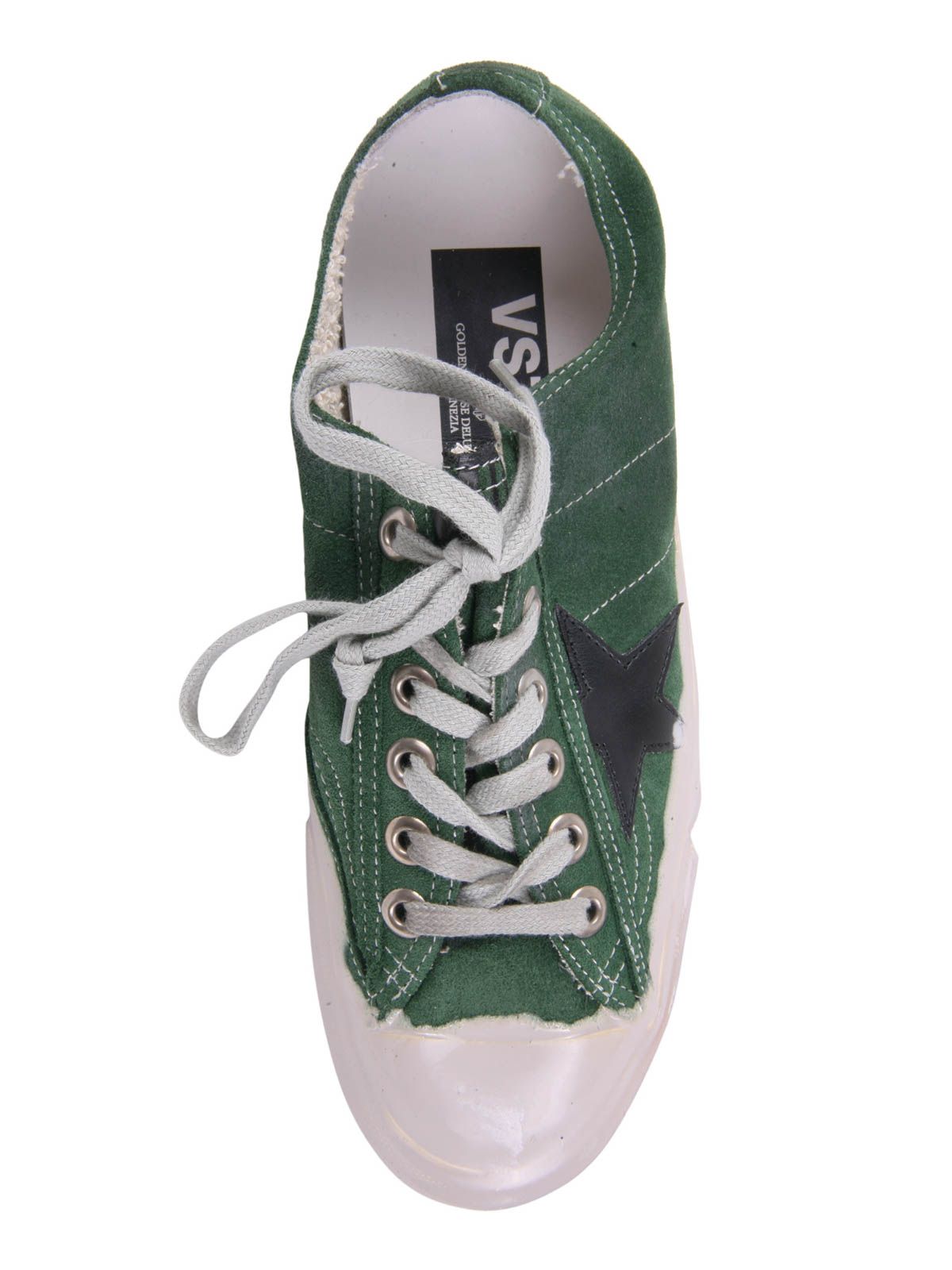 Emerald Suede Sneakers with Signature Star Logo