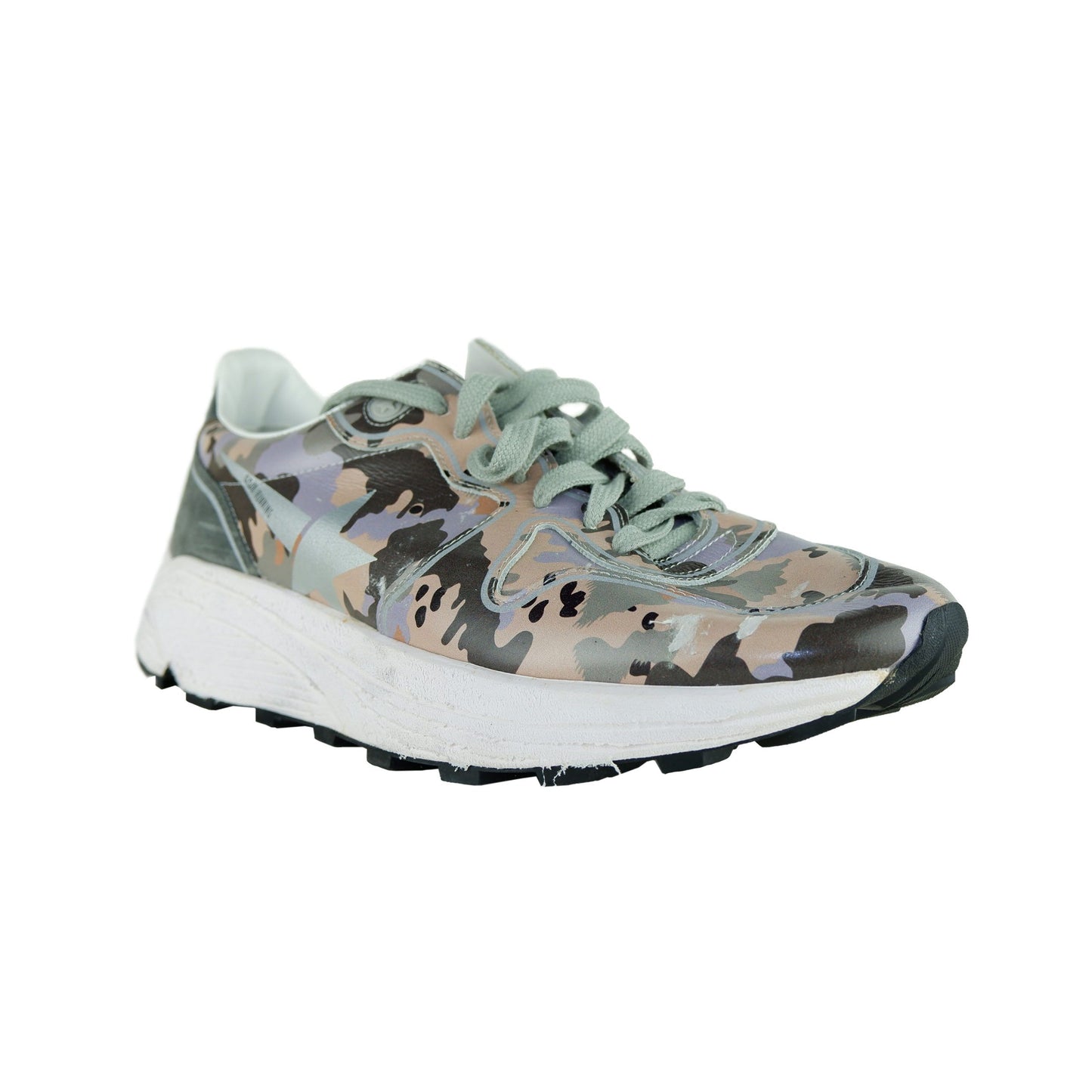 Camouflage Chic Patent Leather Sneakers