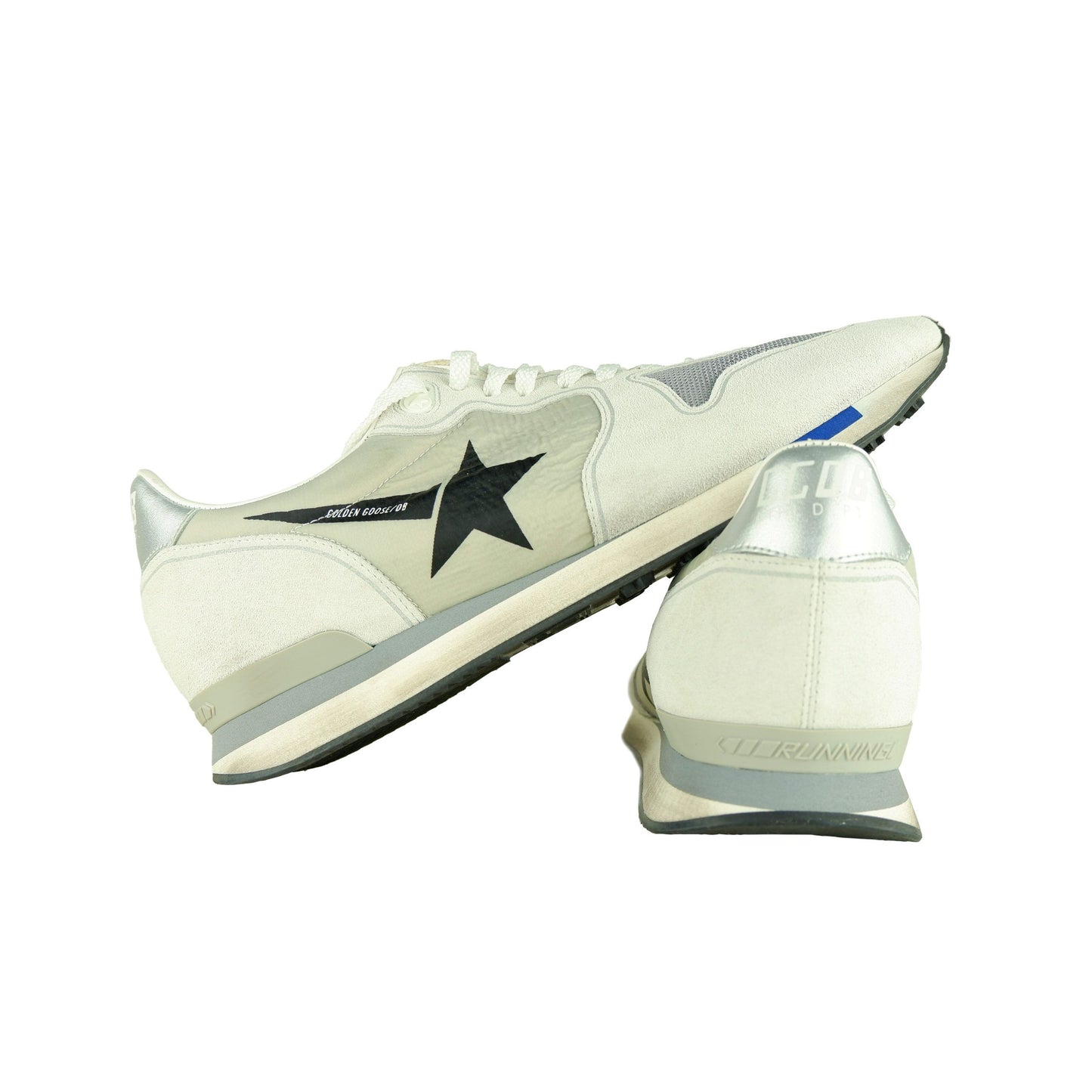 Suede Calfskin Sneakers with Silver Accents