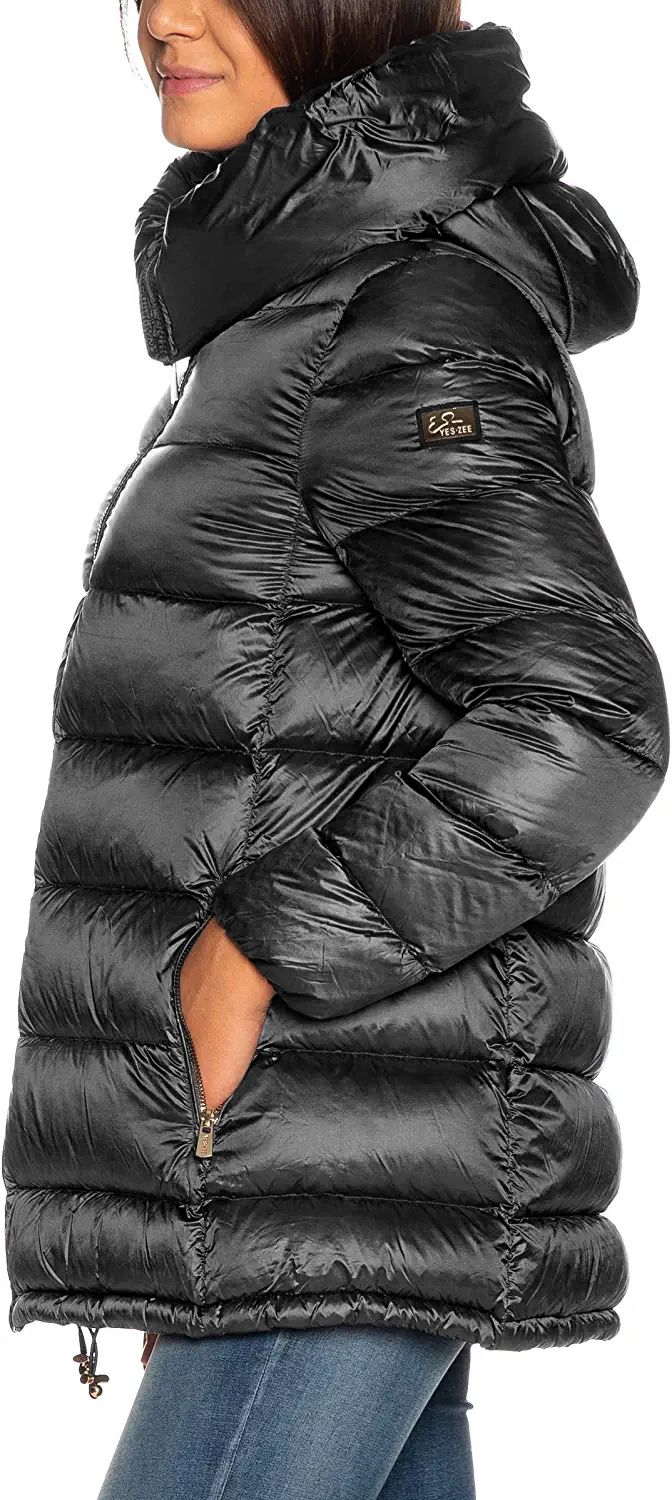 Chic High Collar Down Jacket with Hood