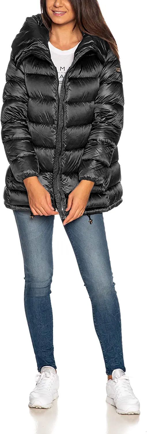 Chic High Collar Down Jacket with Hood