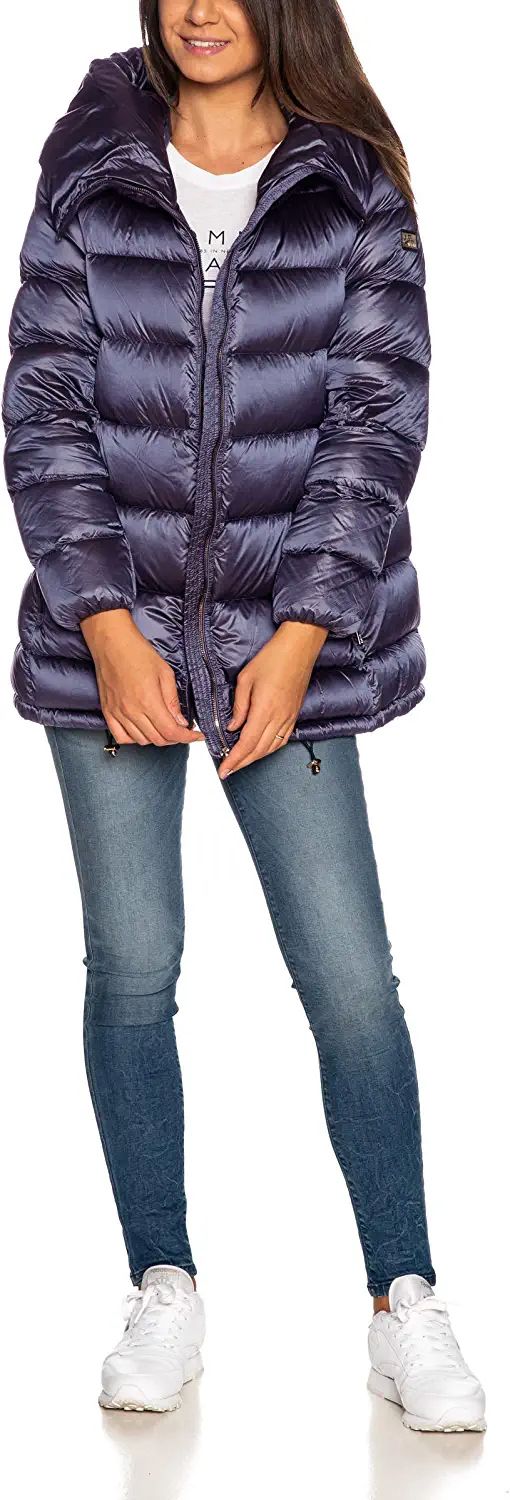 Elegant Purple Down Jacket with Hood