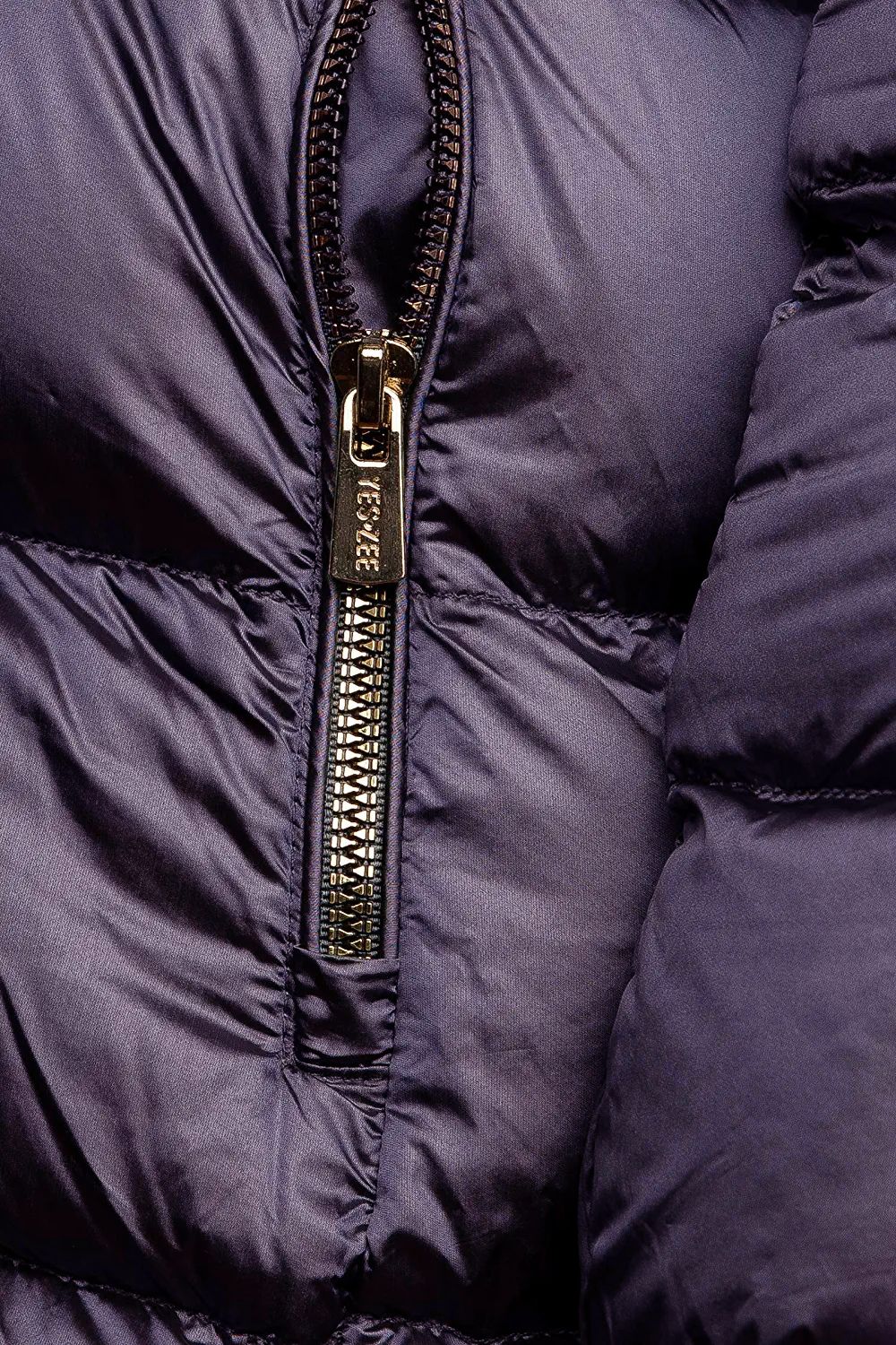 Elegant Purple Down Jacket with Hood