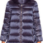 Elegant Purple Down Jacket with Hood