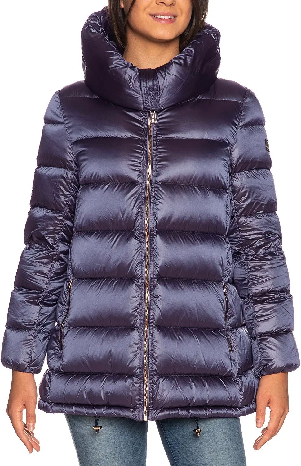 Elegant Purple Down Jacket with Hood