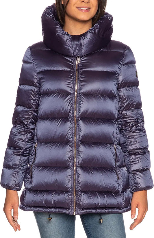 Elegant Purple Down Jacket with Hood