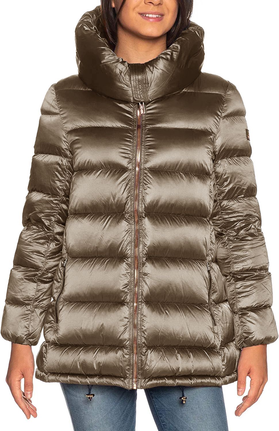 Chic Polyamide Puffer with Real Down