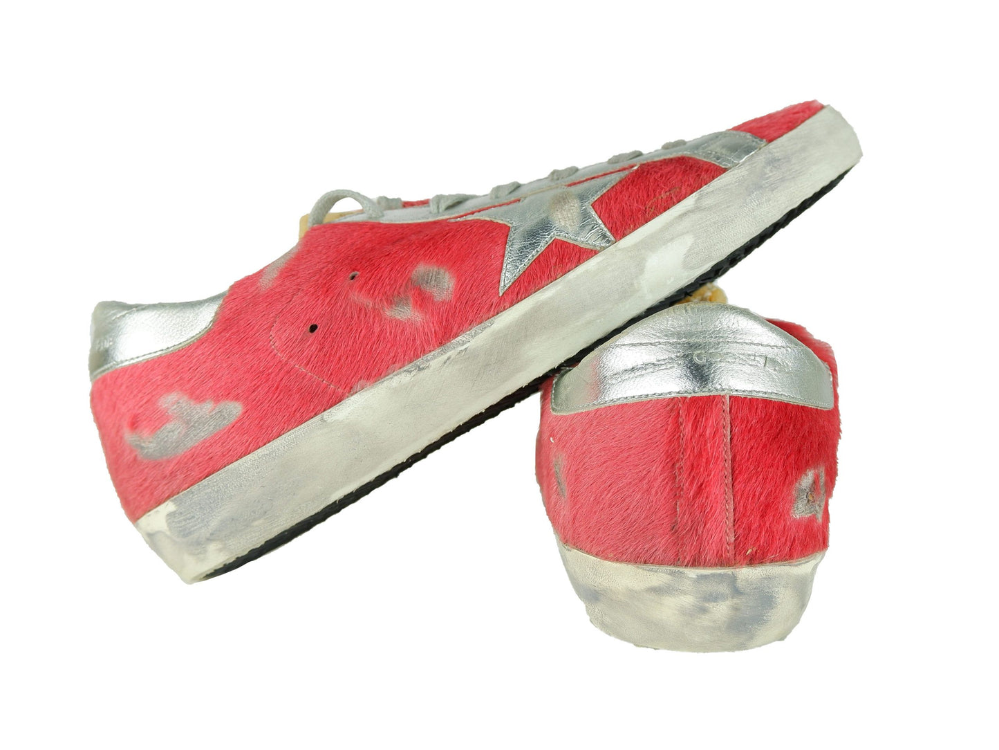 Red Pony Skin Designer Sneakers