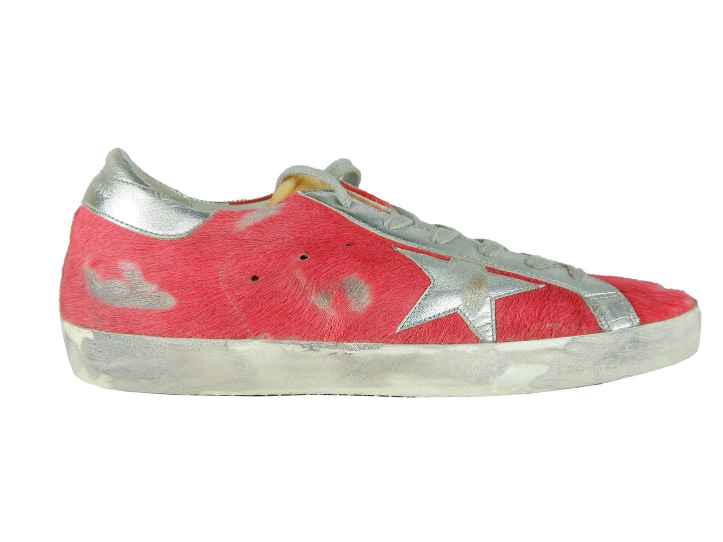 Red Pony Skin Designer Sneakers