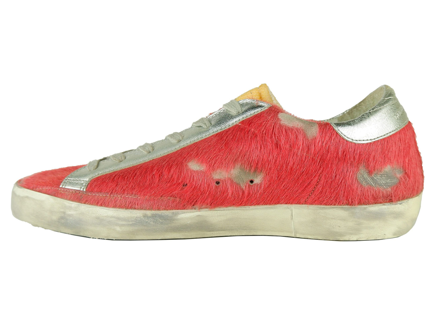 Red Pony Skin Designer Sneakers