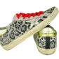 Chic Multicolor Leather Sneakers with Red Laces