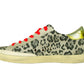 Chic Multicolor Leather Sneakers with Red Laces