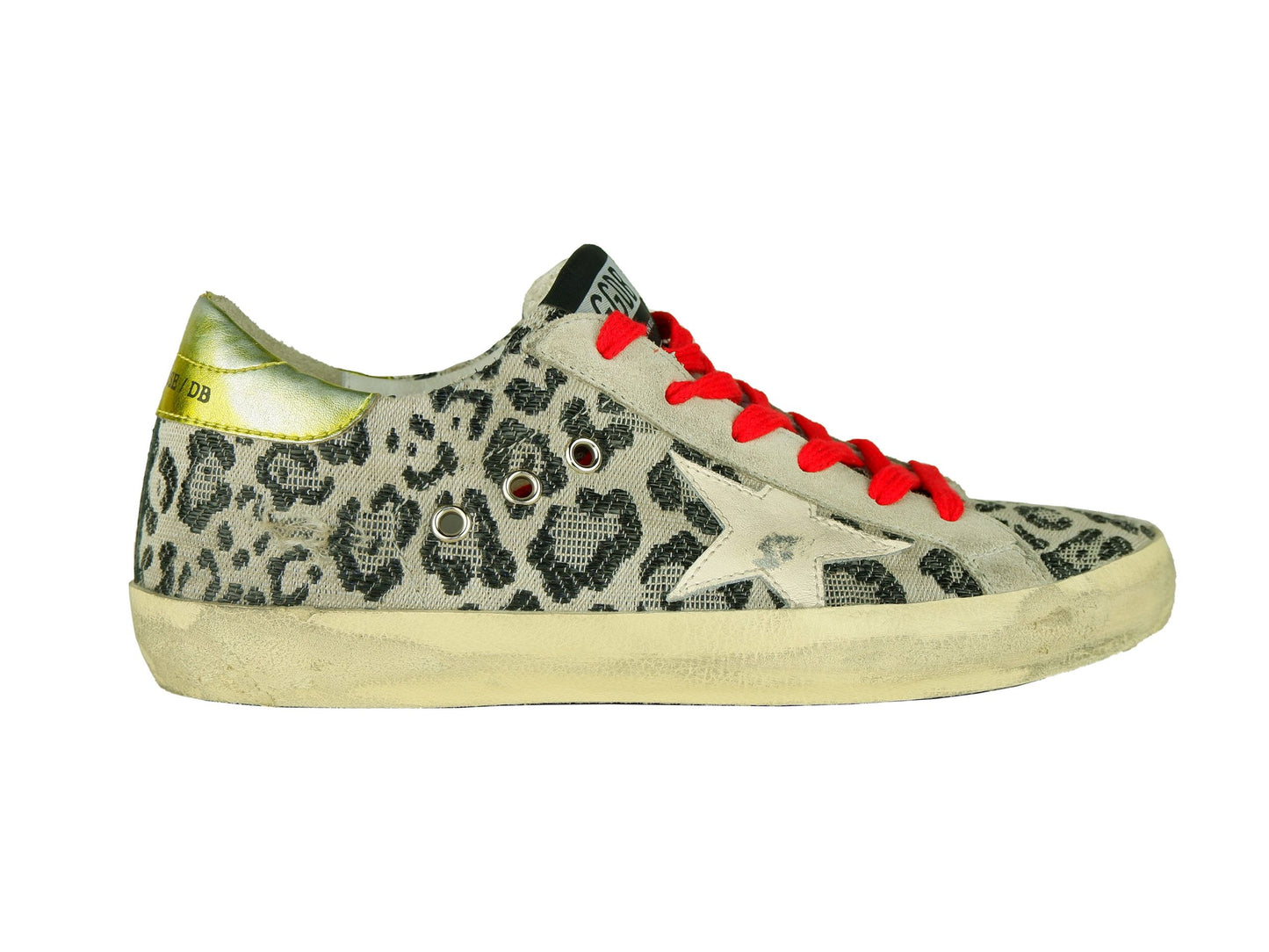 Chic Multicolor Leather Sneakers with Red Laces