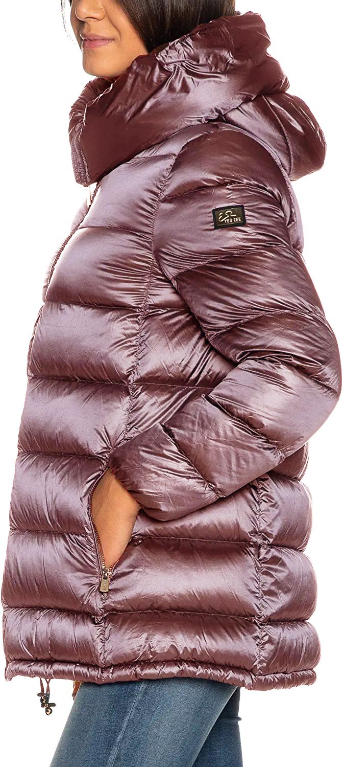 Chic Pink Down Jacket with Hood