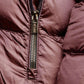 Chic Pink Down Jacket with Hood