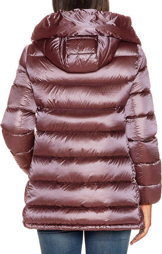 Chic Pink Down Jacket with Hood