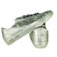 Silver Italian Leather Sneakers