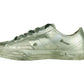 Silver Italian Leather Sneakers