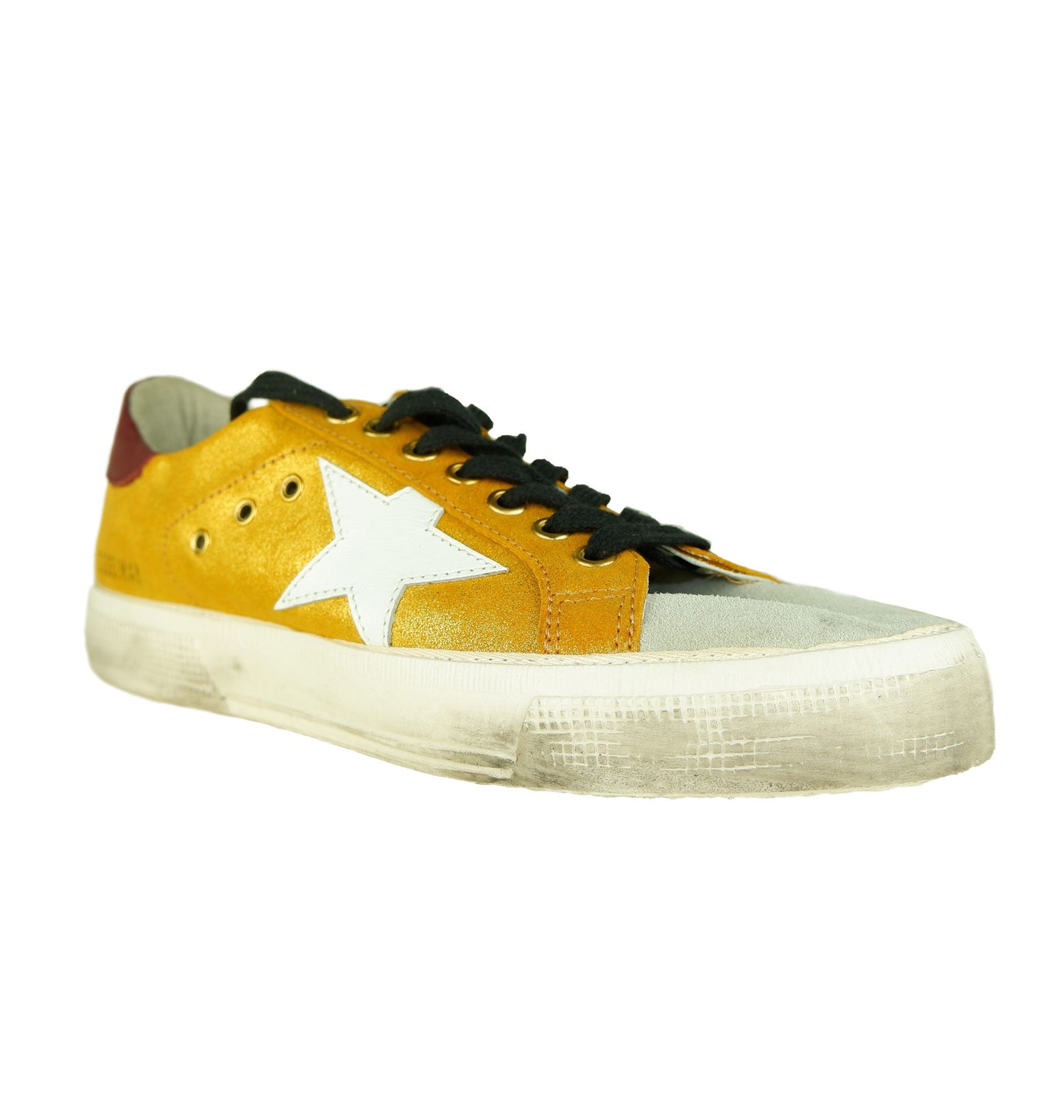 Glittered Gold Patent Leather Sneakers