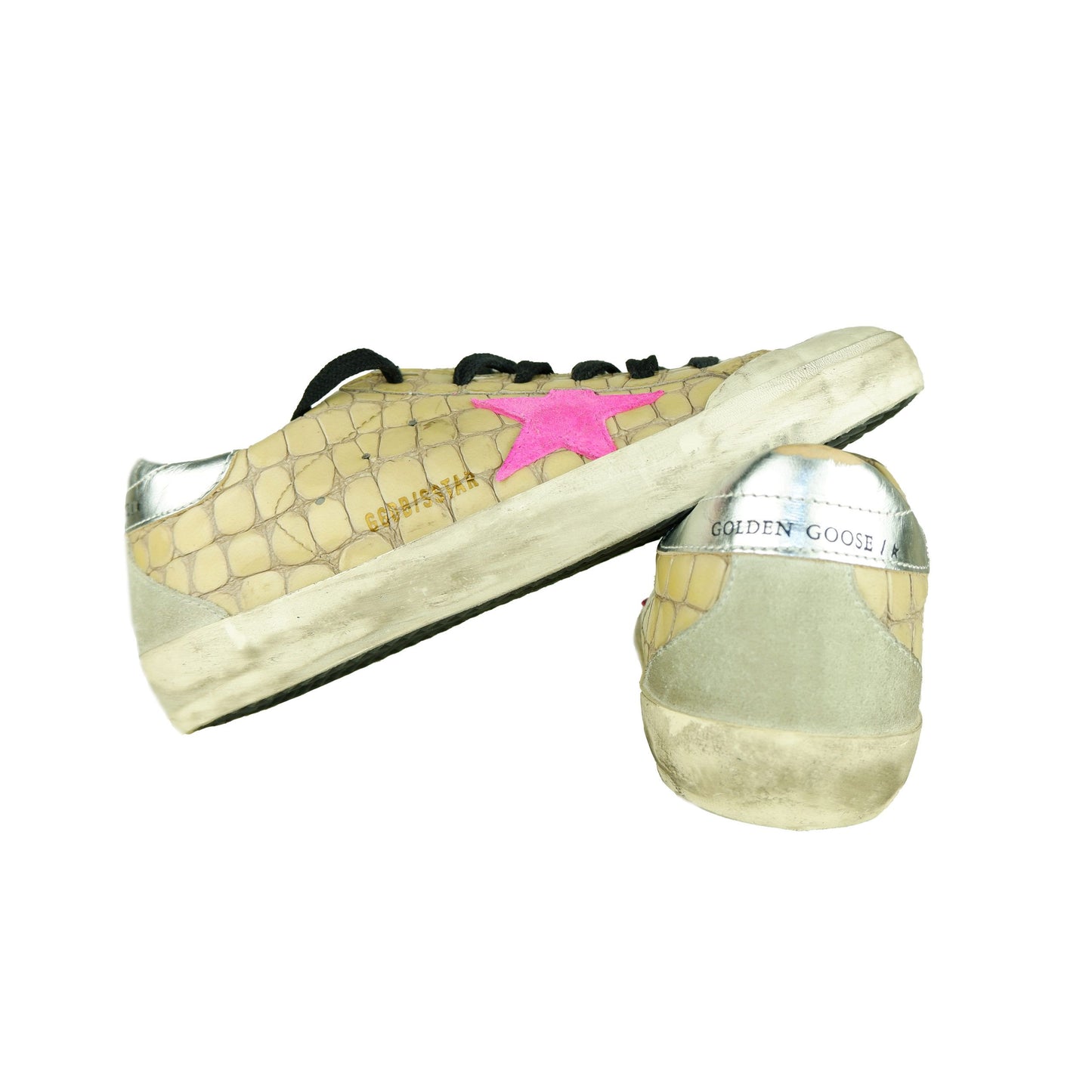 Chic Crocodile Print Leather Sneakers