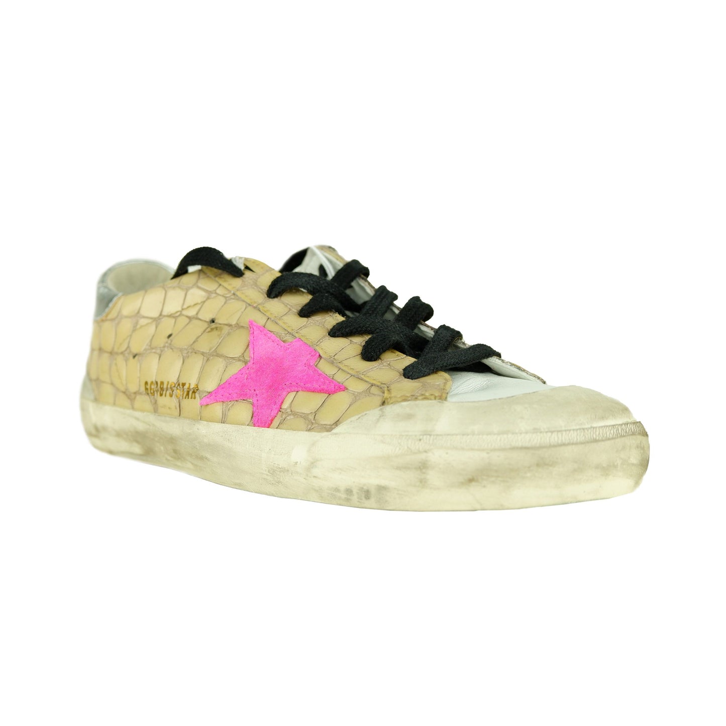 Exclusive Crocodile Print Leather Sneakers