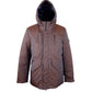 Chic Hooded Jacket in Grey with Amber Shades