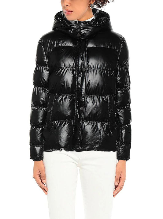 Elegant Nylon Down Jacket with Removable Hood