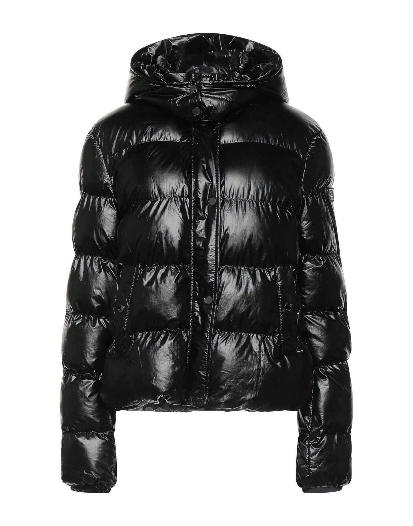 Elegant Nylon Down Jacket with Removable Hood