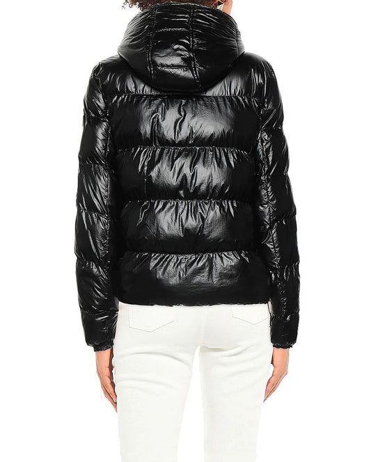 Elegant Nylon Down Jacket with Removable Hood