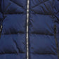 Elegant Blue Down Jacket with Dual Hood