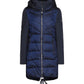 Elegant Blue Down Jacket with Dual Hood