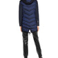Elegant Blue Down Jacket with Dual Hood