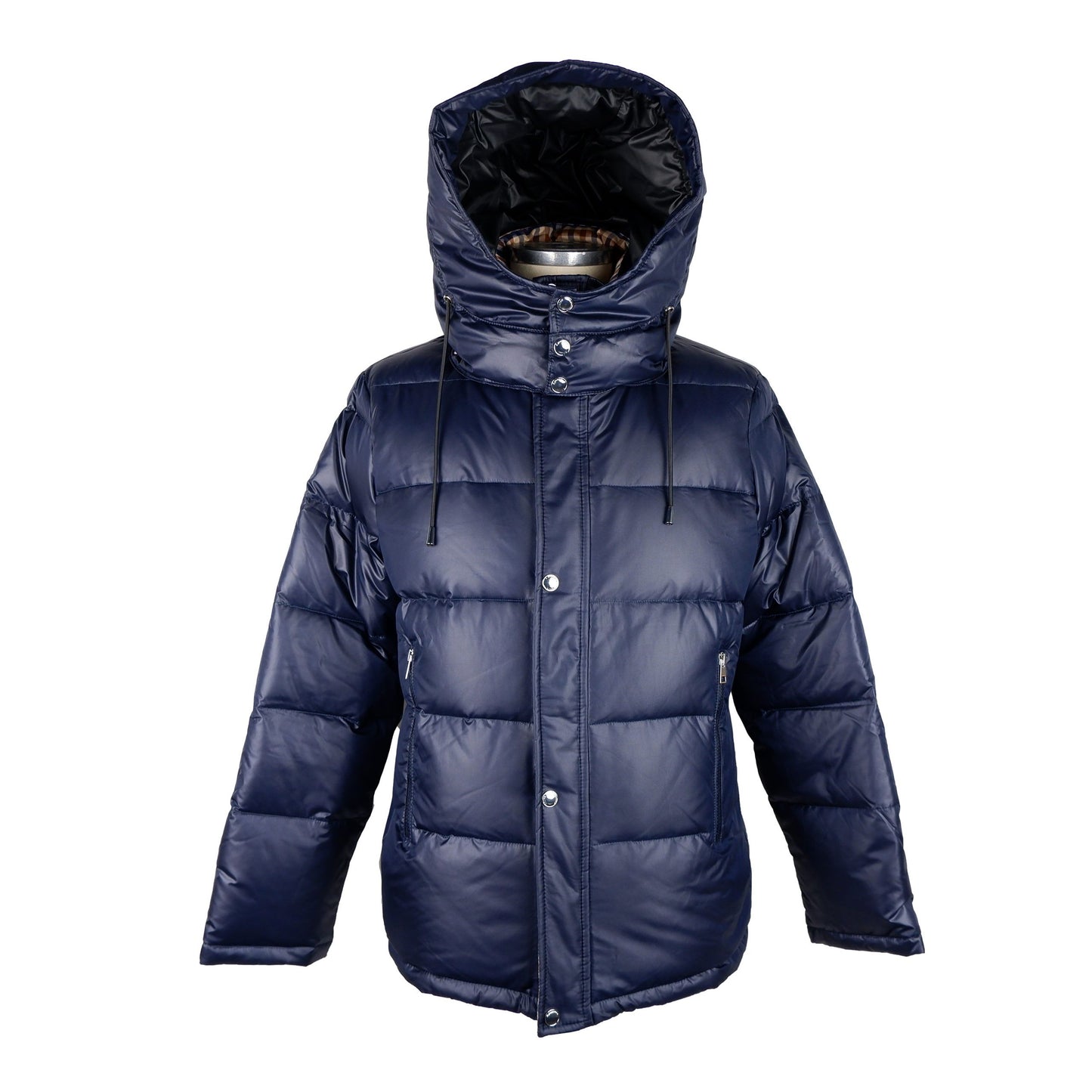 Elegant Blue Aquascutum Jacket with Removable Hood