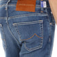 Handcrafted Slim Fit Blue Jeans with Pony Patch