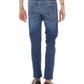Handcrafted Slim Fit Blue Jeans with Pony Patch