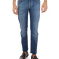 Handcrafted Slim Fit Blue Jeans with Pony Patch