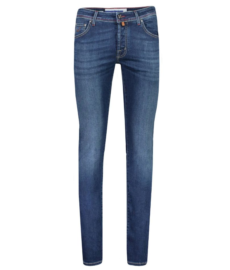 Svelte Blue Slim Fit Jeans with Unique Detailing