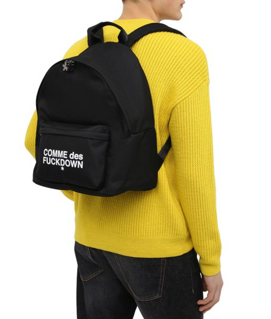 Black Urban Backpack with Iconic Logo