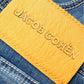 Blue Slim Fit Jeans with Yellow Stitch Detail