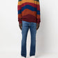 Blue Slim Fit Jeans with Yellow Stitch Detail