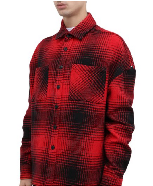 Tartan Patterned Casual Shirt in Red