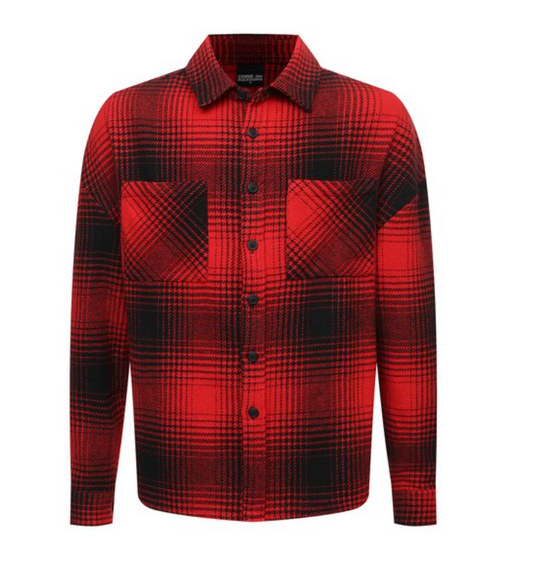 Tartan Patterned Casual Shirt in Red