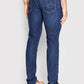 Elegant Dark Blue Slim-Fit Designer Jeans