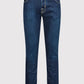 Elegant Dark Blue Slim-Fit Designer Jeans