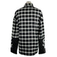 Checkered Texture Button-Up Shirt-Sweatshirt