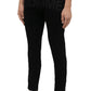 Sleek Black Zippered Men's Jeans