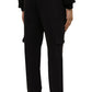 Elevated Urban Black Stretch Trousers