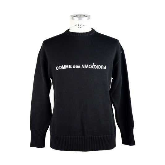 Elevated Wool Blend Logo Sweater - Black