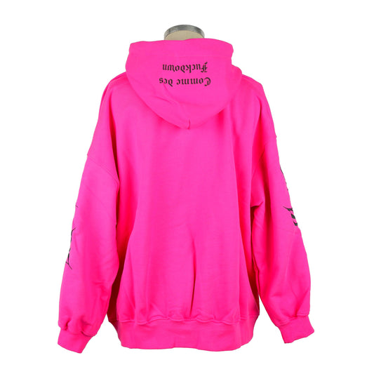 Chic Fuchsia Cotton Hooded Sweatshirt