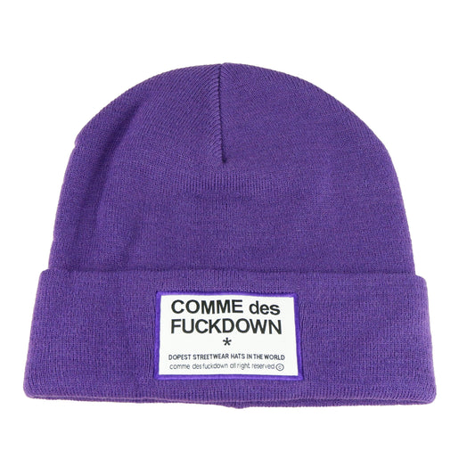 Chic Unisex Wool-Blend Logo Hat in Purple